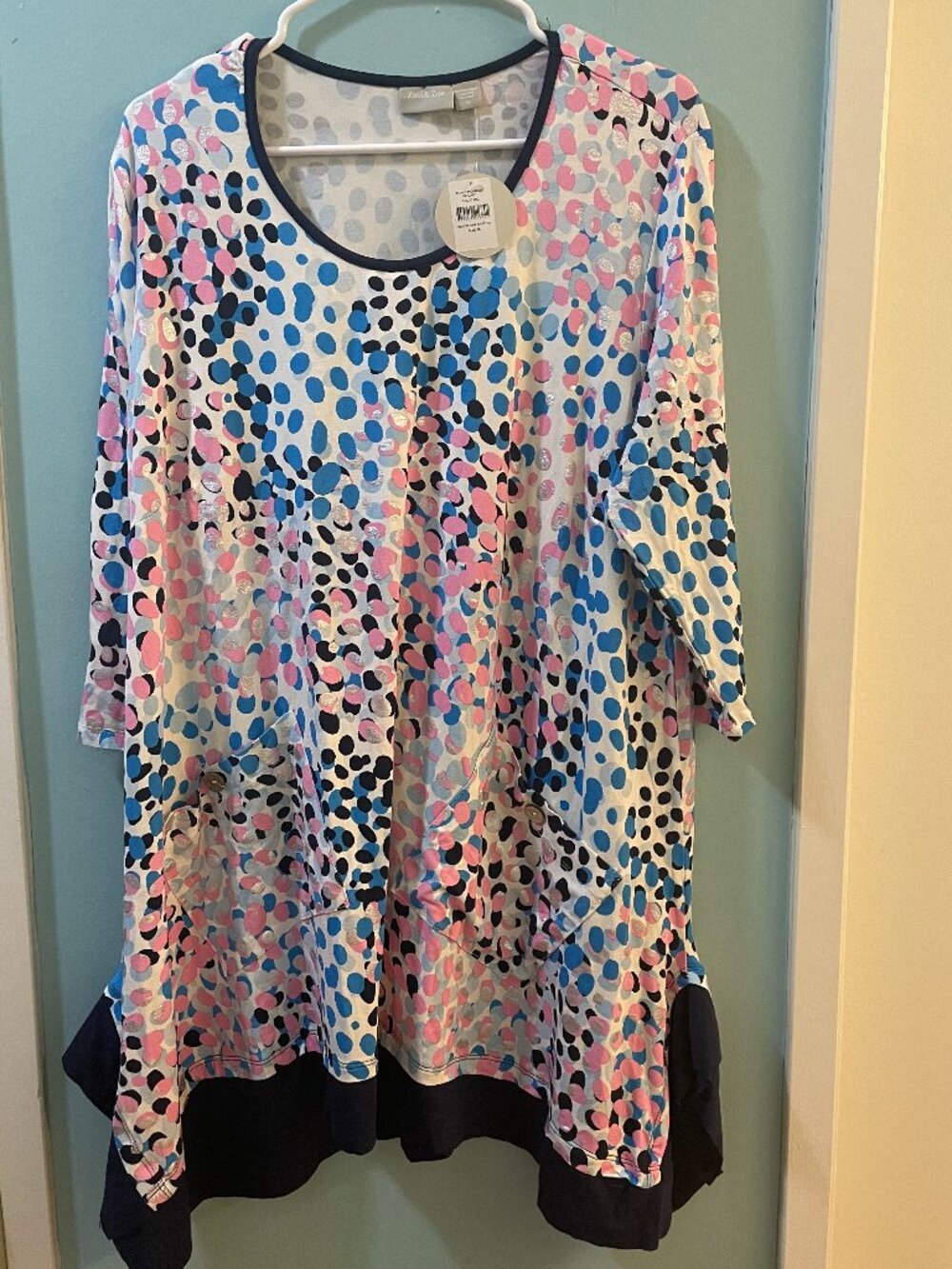 Zim & Zoe NWT Tunic With Monroe Pockets, Size 18